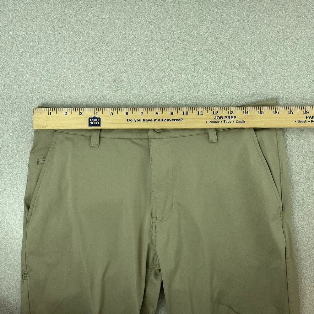 Rhone Commuter Pants 31x29 Beige Slim Fit Golf Stretch Performance Casual‎ *Flaw